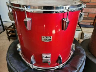 Rare Vintage Tama Granstar Custom 18 " Floor Tom Drum Lipstick Red Lacquer Japan