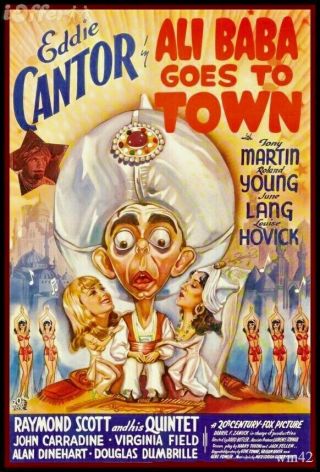" Ali Baba Goes To Town " Eddie Cantor - Rare 16mm Uncut 1937 Comedy,  Fantasy