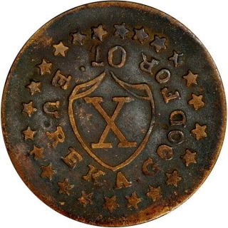 1863 Union Eureka Patriotic Civil War Token Rare 10 Cent Die R8 Pcgs