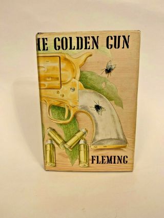 Rare White Endpapers - The Man With The Golden Gun Ian Fleming 1965 1st/1st Vgc,