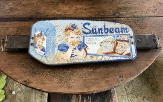Rare Vintage Antique Sunbeam Bread Door Push In And Patina
