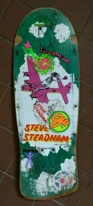 Vintage 1986 Sgi Steve Steadham Bomber Rare Skateboard Deck Sure Grip
