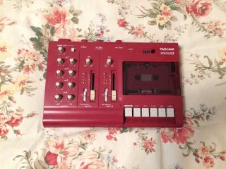[tested] Rare Red Tascam Mini Studio Porta 02 Cassette Tape 4 Track Recorder