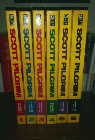 Oni Press Scott Pilgrim Full Color Hardcover Complete Set Volumes 1 - 6 Oop Rare