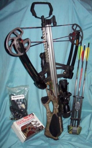 Rarely Barnett Vengeance Crossbow Complete With Crank Cocking Device Wow