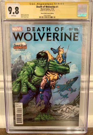 Death Of Wolverine 1 Cgc 9.  8 Ss Stan Lee,  Marvel Comics W/ Hulk,  Rare Variant