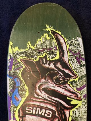 Rare 1990 Sims Pierre Andre Skateboard Deck 6