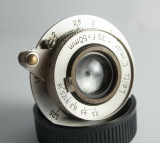 Leica Leitz Elmar F/3,  5 50mm Lens 1930/1931 No5 Sn.  130343 Ltm M39 Nickel Rare