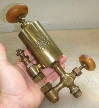 Powell Middy 1/2 Pint Brass Oiler For Old Gas Or Steam Engine Rare