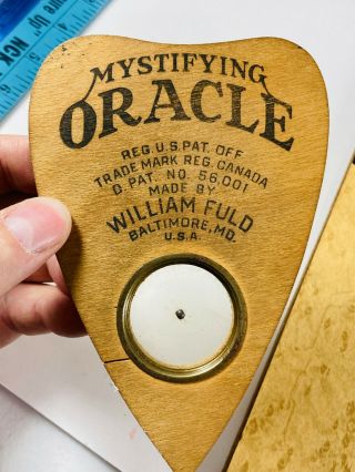 RARE 1940 ' s William Fuld Mystifying Oracle COMPLETE ouija 3