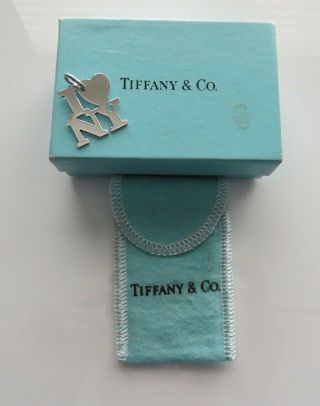 Very Rare Tiffany & Co Sterling Silver I Love (heart) Ny York Charm Pendant