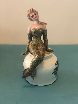Rare Vintage Florence Ceramics Pasadena Figurine Blond Jane Mermaid