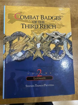 Ww2 Rare Book Combat Badges Of The Third Reich Luftwaffe Vol 2 Stephen Previtera