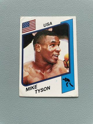 Mike Tyson Rookie Panini Supersport 1987 153 Sticker Very Rare