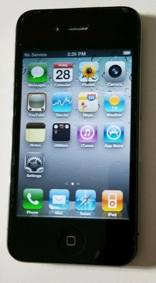 Apple iPhone 4 - 16GB - (AT&T) A1332 (GSM) - RARE IOS 4.  0.  2 - 10/10 IMEI 2
