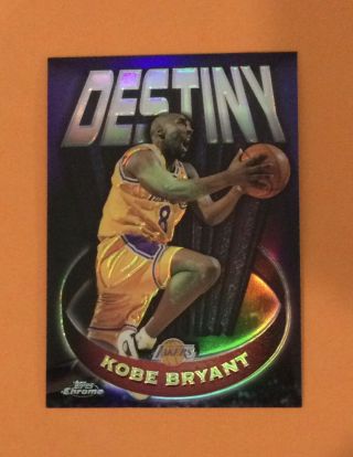 Kobe Bryant 1997 - 98 Topps Chrome Destiny Refractor 2nd Year Card Ssp Lakers Rare