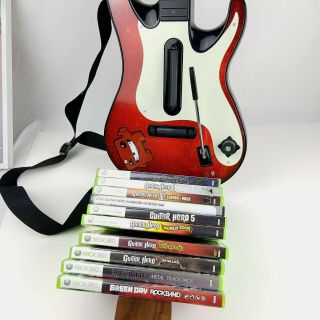 Guitar Hero Bundle Xbox 360 With 10 Games Rare Games