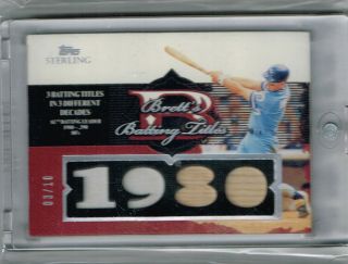 George Brett 2006 Topps Sterling Game Quad Relic " 1980 " Sp Very Rare