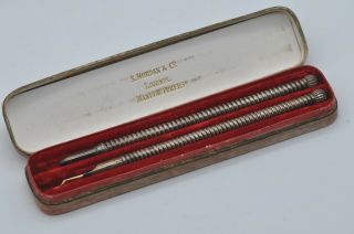 Rare Vintage Sampson Mordan & Co Sterling Silver Spiral Dip Pen & Pencil Set