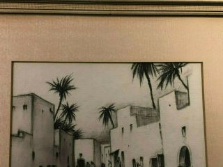 Rare Signed Drawing Tripoli 1939 by Hermann Gradl Hitler WWII 2
