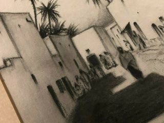 Rare Signed Drawing Tripoli 1939 by Hermann Gradl Hitler WWII 4