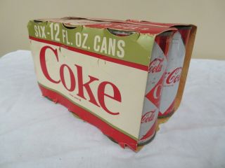 Very Rare Coca Cola Diamond Can 6 Pack Holder And 4 Cans