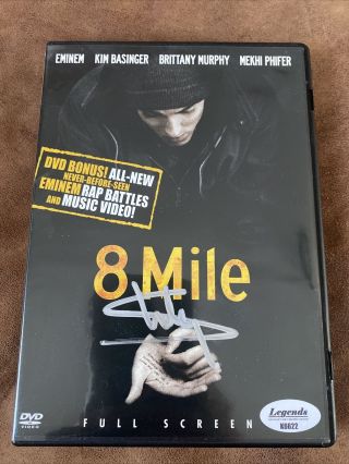 Eminem Slim Shady Marshall Mathers Autographed Signed 8 Mile Dvd W/coa Rare Goat