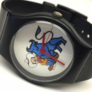 Rare Vtg Disney Mickey Mouse Cowboy Merrill Lynch Bull Logo Quartz Watch