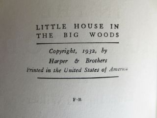 L.  I.  Wilder SIGNED 1952 Little House In The Big Woods Rare 3