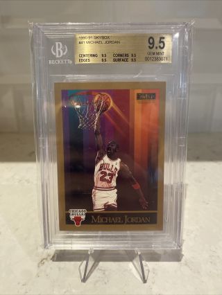 Bgs 9.  5 Michael Jordan 1990 - 91 90 - 91 Skybox 41 Chicago Bulls Hof Rare True Gem