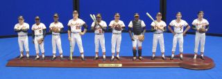 Rare 1970 Baltimore Orioles World Champions Danbury Team Statue Set