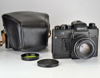 1982 Rare Ussr " Zenit - 18 " Half - Automatic Slr Camera,  Helios - 44m - 4 Lens