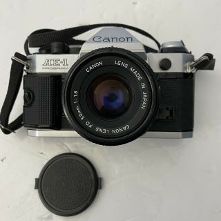 Canon Ae - 1 Program 35mm Slr Camera With 50mm F/1.  8 Lens & Rare