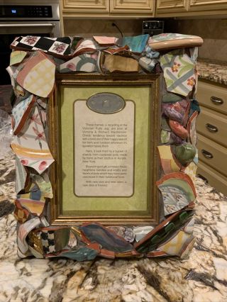 Rare Vintage Mackenzie - Childs Putty Jug Pottery Chunk Shards Picture Photo Frame