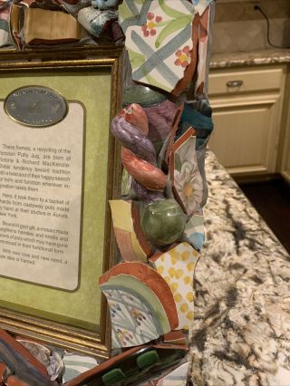 RARE Vintage MACKENZIE - CHILDS Putty Jug Pottery Chunk Shards Picture Photo Frame 2