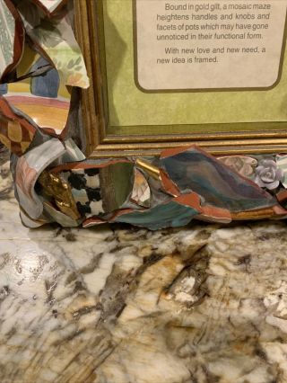 RARE Vintage MACKENZIE - CHILDS Putty Jug Pottery Chunk Shards Picture Photo Frame 6