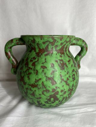 Rare Weller Pottery Coppertone Double Handled Vase