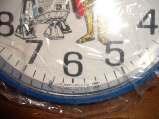 Rare Star Wars 1981 Welby Elgin Wall Clock R2 - D2 & C - 3PO,  old Stock 5