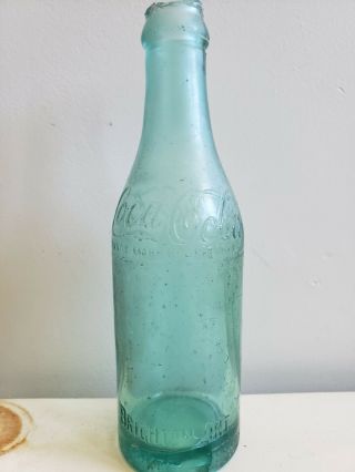 Early 1900s Coca Cola Straight Sided Bottle Brighton Ontario Canada Very Rare