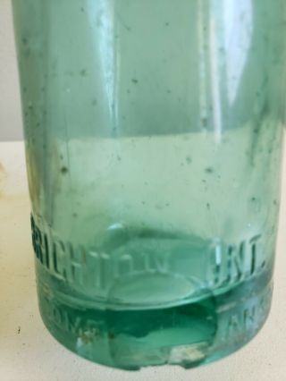 Early 1900s Coca Cola straight sided bottle BRIGHTON Ontario Canada VERY RARE 2