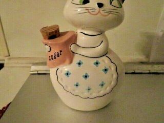 RARE 1958 Holt Howard Cozy Kitten SUGAR SHAKER Kitchen Condiment Jar 3
