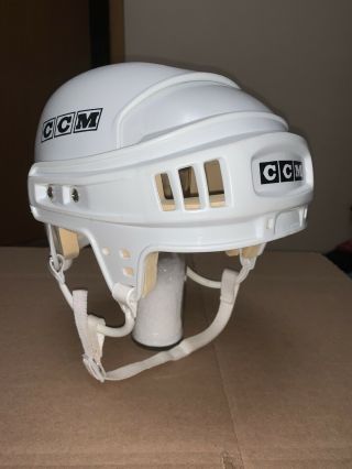 Vintage White 1980’s Ht2 Nhl Ccm Hockey Helmet Mens Large 7 5/8” Rare