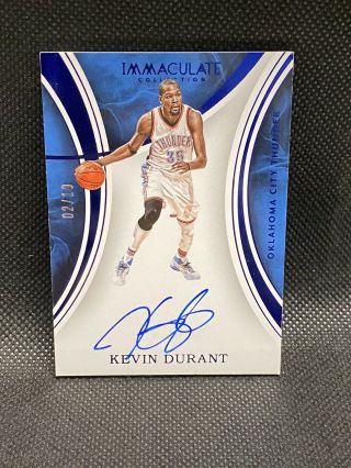 Rare 2015 - 16 Immaculate Kevin Durant On Card Auto 2/10 Thunder Warrior Nets Read