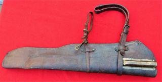 Antique Rare Leather & Brass Leather Scabbard Late 1800 