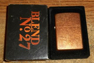 2003 Zippo Solid Copper Full Size Lighter/in Box/very Nice/very Rare