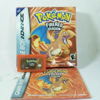 Pokemon Fire Red Complete - Nintendo Gameboy Advance - Gba - Rare Cib