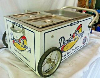 Rare Famous Chicago David Berg Hotdog Stand Cart Warmer Fast