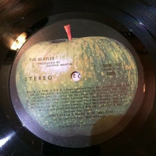 1968 The Beatles White Album Lp With Rare Label Variants Apple/Capitol Lp 5