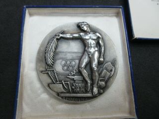 Rare Medal Silvered Bronze Art Deco Engraved And Signed By : P.  Pradeilhes Boxed