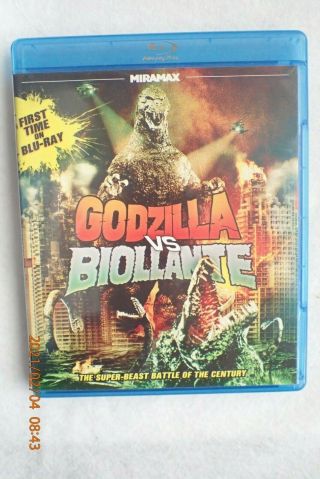 Rare Godzilla Vs.  Biollante Blu Ray Dvd 2012 Miramax